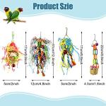 4 Pack Bird Chewing and Foraging Toys