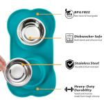 Stainless Steel Dog Bowls with Non-Skid Mat