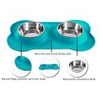 Stainless Steel Dog Bowls with Non-Skid Mat