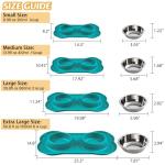 Stainless Steel Dog Bowls with Non-Skid Mat