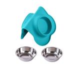 Stainless Steel Dog Bowls with Non-Skid Mat