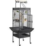 Large Open Top Bird Cage with Rolling Wheels