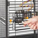 Large Open Top Bird Cage with Rolling Wheels
