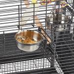 Large Open Top Bird Cage with Rolling Wheels