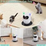 Rechargeable Interactive Rotating Cat Toy with Remote