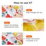 Interactive Rechargeable Feather Wand Toy for Cats