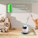 Rechargeable Interactive Rotating Cat Toy with Remote