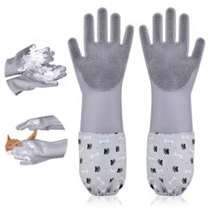 Extra Long Pet Grooming Gloves for Cats and Dogs
