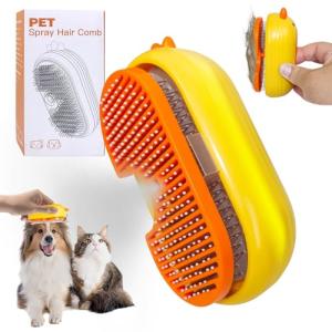 Self-Cleaning Steam Cat Brush with Spray Massage