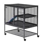 Deluxe Critter Nation Small Animal Cage - Gray