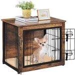 Indoor Dog Crate Furniture End Table with Cushion
