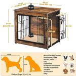 Indoor Dog Crate Furniture End Table with Cushion