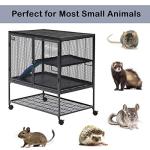 Deluxe Critter Nation Small Animal Cage - Gray