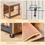 Indoor Dog Crate Furniture End Table with Cushion