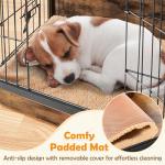 Indoor Dog Crate Furniture End Table with Cushion