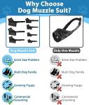 LUCKYPAW Adjustable Dog Muzzle Set for All Sizes
