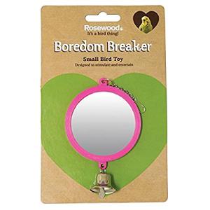 Double-Sided Bird Toy with Large Mirror