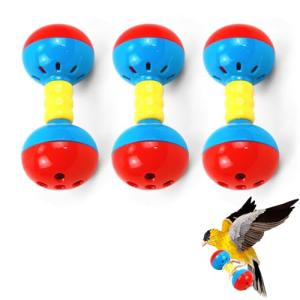 3PCS Parakeet & Conure Toys: Rattles, Bells, Gym