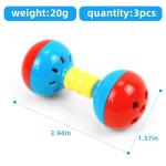 3PCS Parakeet & Conure Toys: Rattles, Bells, Gym