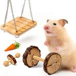 Labeol 11-Piece Natural Wooden Hamster Chew Toys