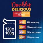 FELIX Meaty Jelly Cat Food Pack 120x100g