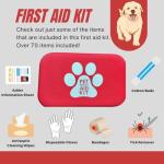 Complete Pet First Aid Kit with 70+ Items