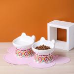 VinPam Anti-Slip Cloud Cat Feeding Mat, Pink