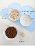 VinPam Anti-Slip Cloud Cat Feeding Mat, Pink