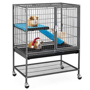 Yaheetech 85cm Metal Pet Cage with Rolling Stand