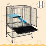 Yaheetech 85cm Metal Pet Cage with Rolling Stand
