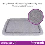 Small Metal Dog Crate with Tray and Bed