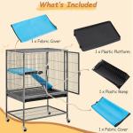 Yaheetech 85cm Metal Pet Cage with Rolling Stand