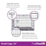 Small Metal Dog Crate with Tray and Bed