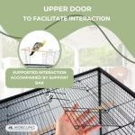 Large Bird Cage with Wheels and Removable Tray