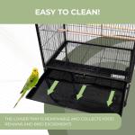 Large Bird Cage with Wheels and Removable Tray