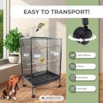 Large Bird Cage with Wheels and Removable Tray