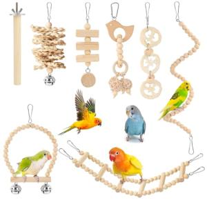 8-Pack Parakeet Toys Set for Bird Cages