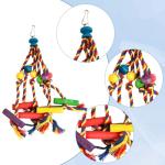 Colorful Wooden Toys for Cockatiels and Parrots