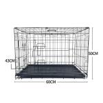 Small Dog Crate with Dual Doors and Tray