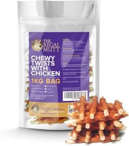 Regal Mutt Chicken Chewy Twists - 1kg Bag