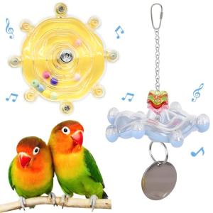 Colorful Interactive Bird Toys for Parakeets (2pcs)