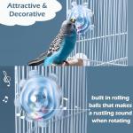 Colorful Interactive Bird Toys for Parakeets (2pcs)