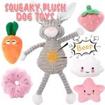10 Pack Plush Squeaky Dog Toys for Puppies