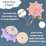 Colorful Interactive Bird Toys for Parakeets (2pcs)