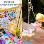 Colorful Interactive Bird Toys for Parakeets (2pcs)