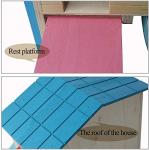 Blue Wooden Hamster Hideout with Climbing Slide
