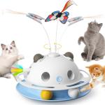 4-in-1 Interactive Cat Toy with Feathers and Catnip