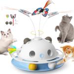 4-in-1 Interactive Cat Toy with Feathers and Catnip