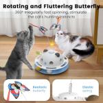 4-in-1 Interactive Cat Toy with Feathers and Catnip