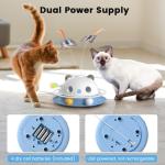 4-in-1 Interactive Cat Toy with Feathers and Catnip